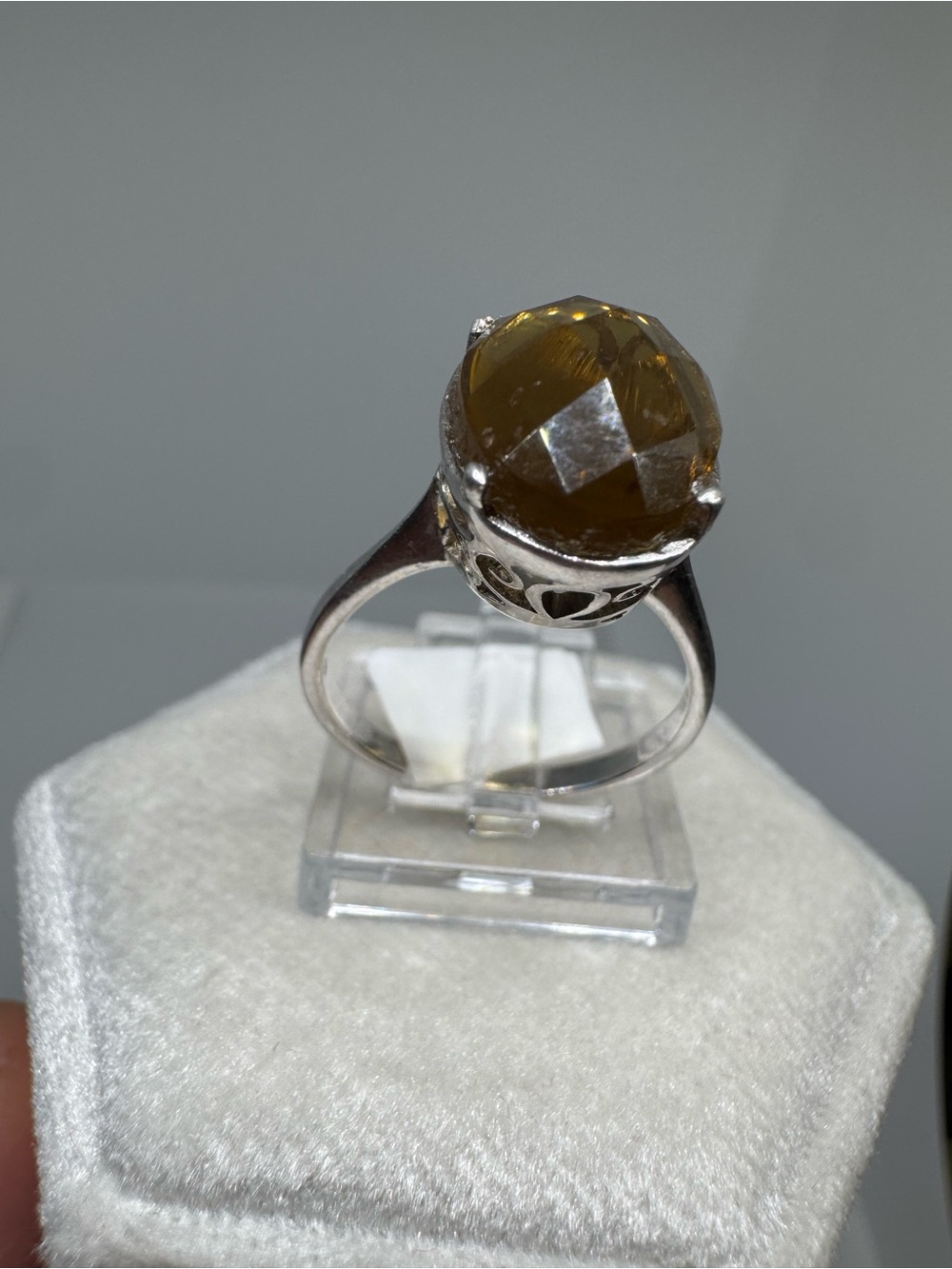 925 Sterling Silver 9K Gold Plated Sultanite Ring Size 8 | Ukrainian ring - Picture 15 of 17